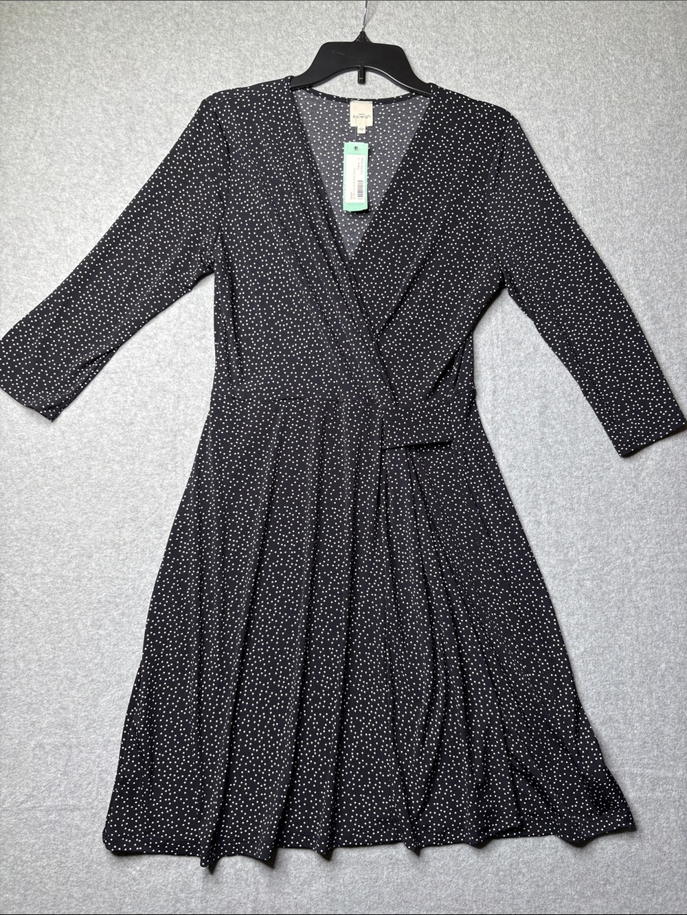 Kaileigh‎ Black Polka Dot Wrap Dress